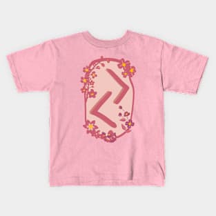 Jera Rune Flowery Design Kids T-Shirt